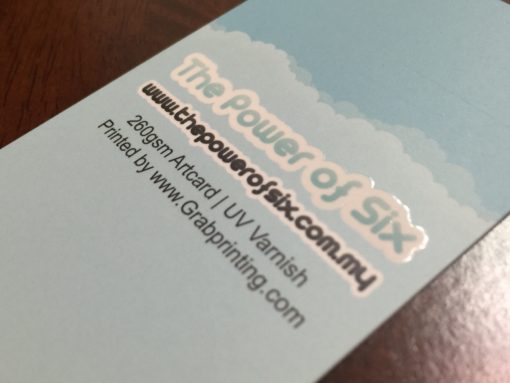 260gsm name card with matt lamination and 1 side spot UV