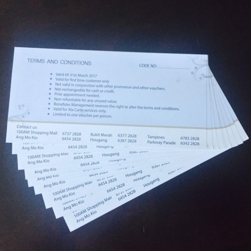 Voucher printing with no serial number