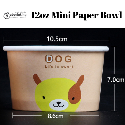 [object object] Mini Paper Bowls Printing 12oz Mini Paper Bowl