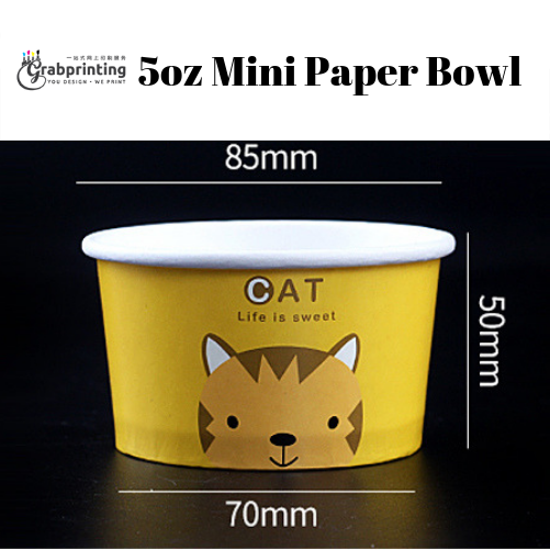 [object object] Mini Paper Bowls Printing 5oz Mini Paper Bowl