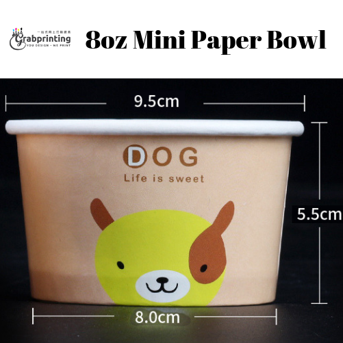 [object object] Mini Paper Bowls Printing 8oz mini paper bowl